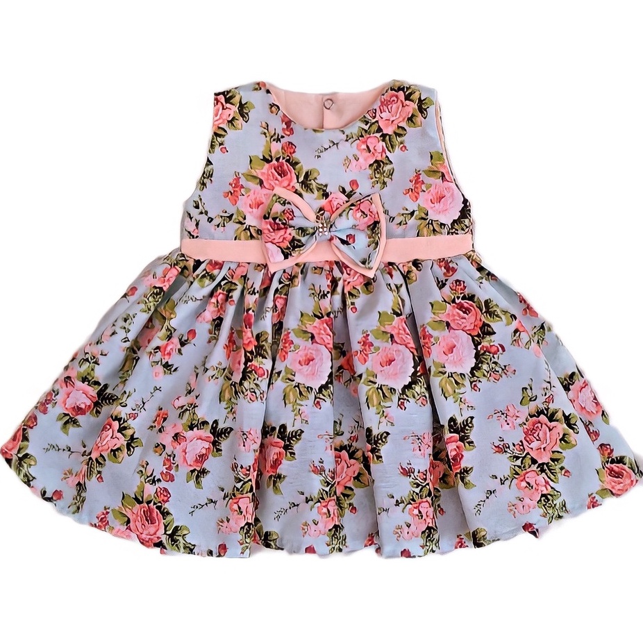 Vestido de Bebê Menina Floral Verde G