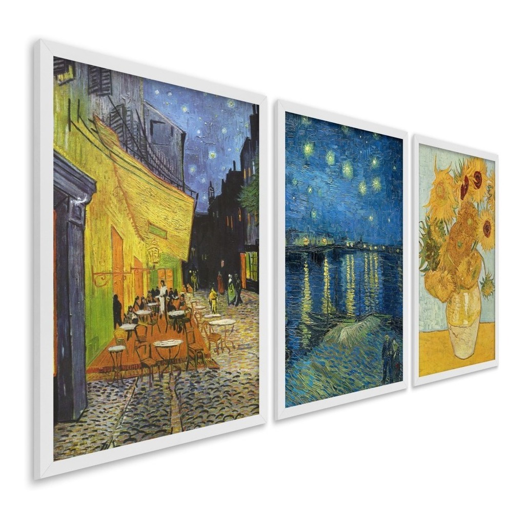 Conjunto Quadros Decorativos 3 peças 25x25 Xadrez - Arte na Arte