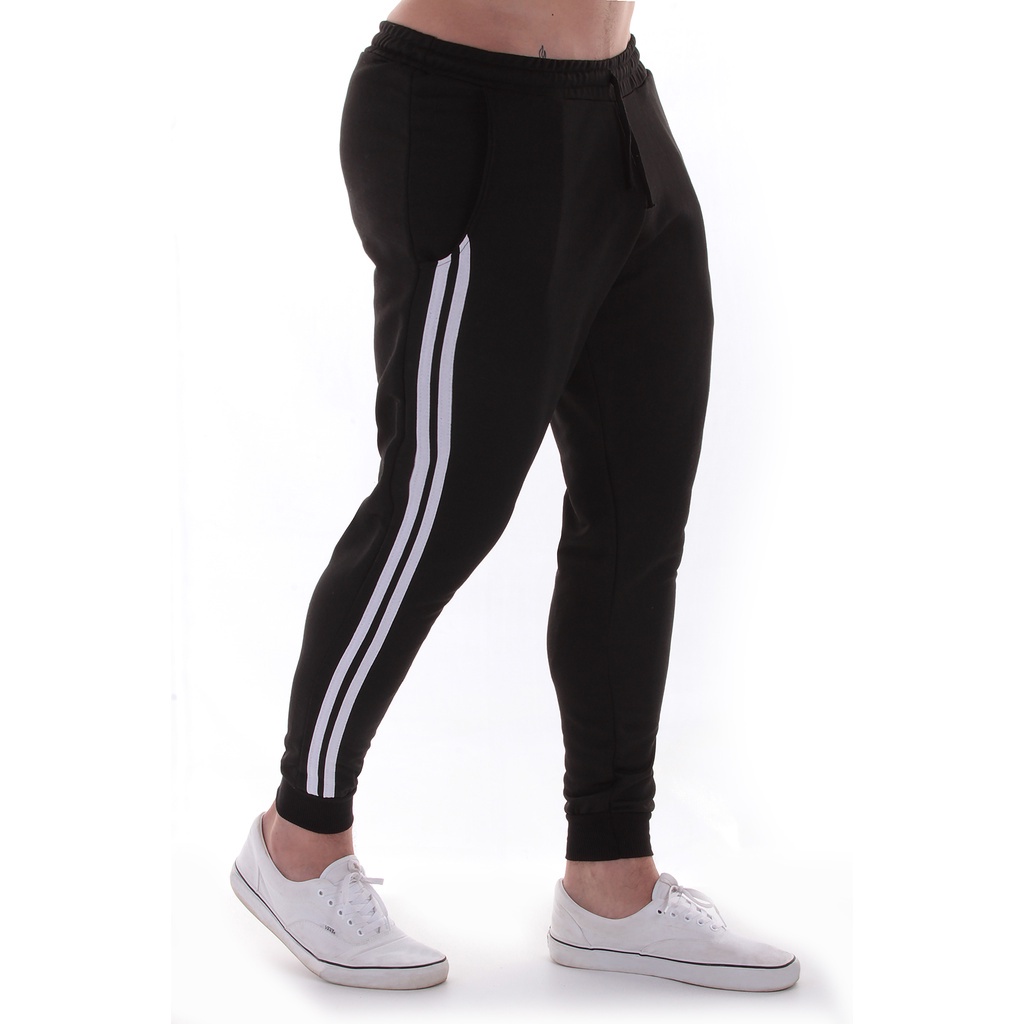 Calça Moletom Unissex Básica Skinny Fit