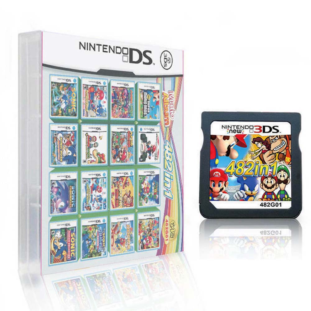 482 Em 1 Cartucho De V deo Game Card Para Super Mario Nintendo Ds Ndsl Ndsi 2ds 3ds