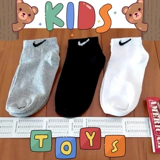 Kit 3 meias criança infantil preta branca e cinza media baixa