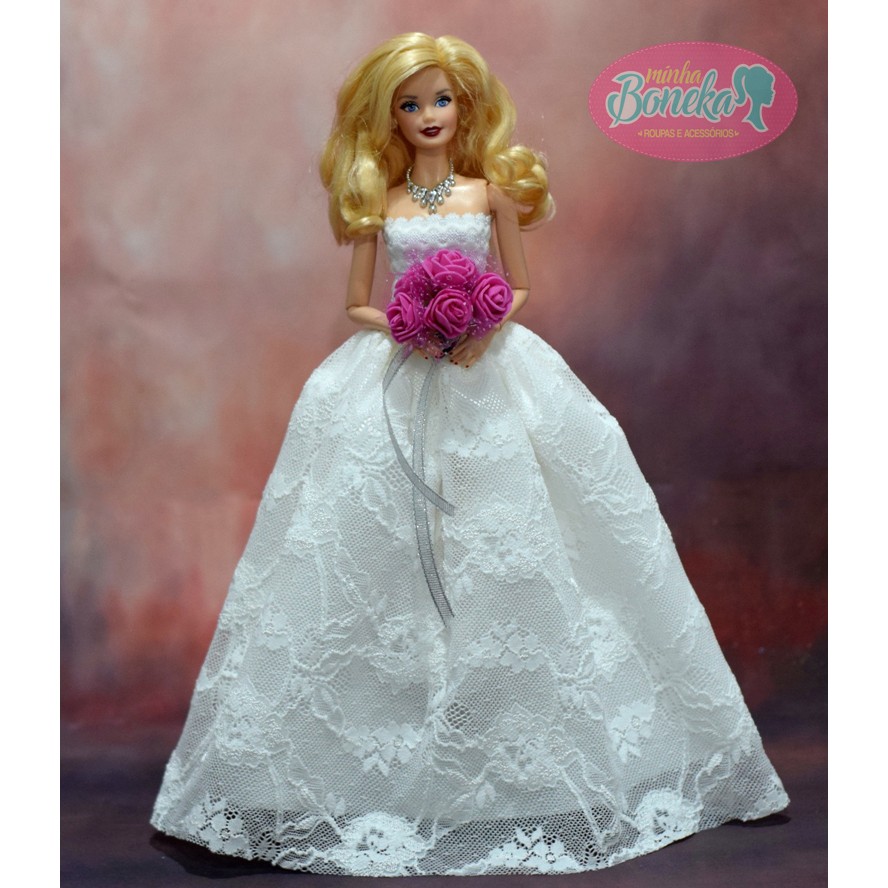 Vestido 2024 noiva barbie