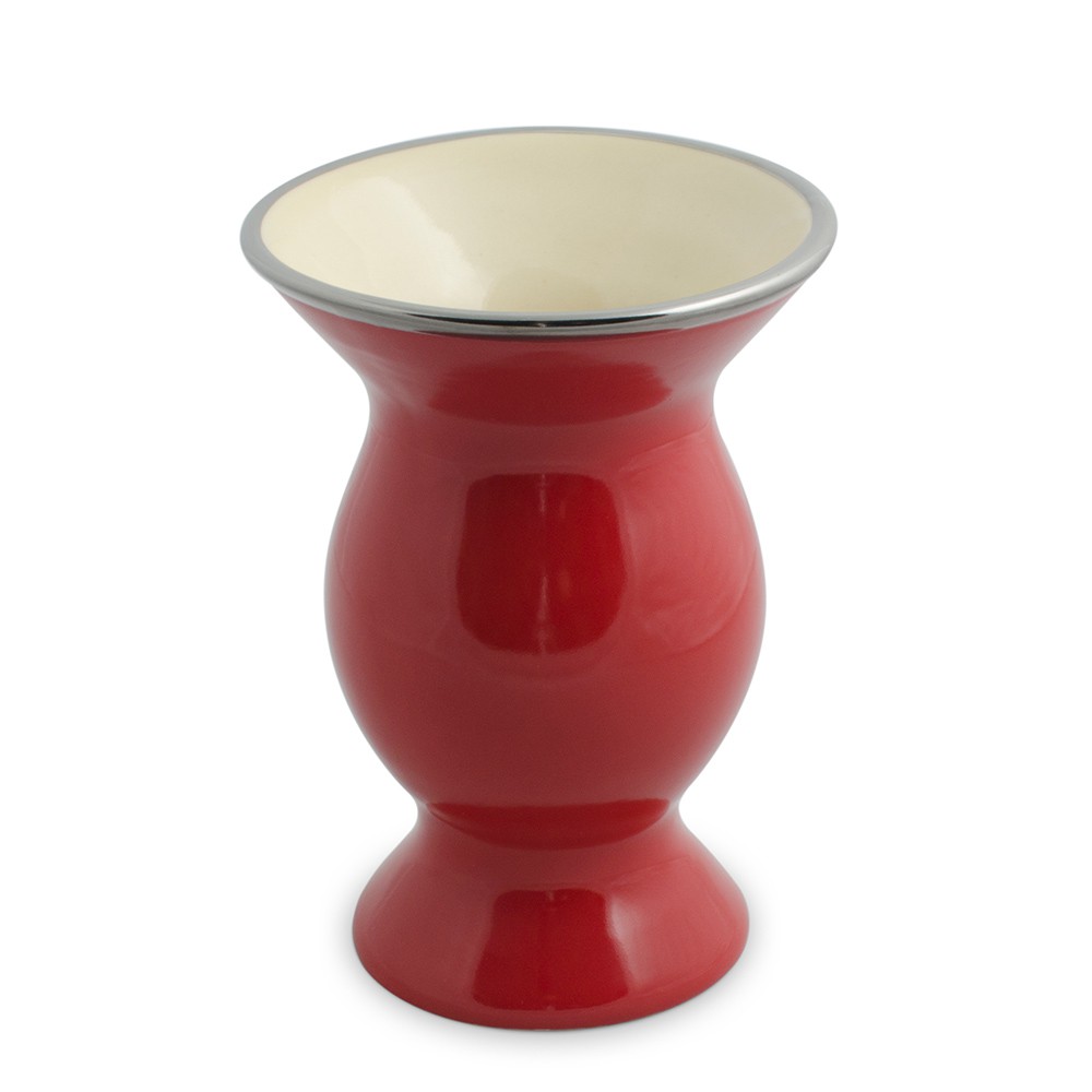 Cuia Chimarrão Em Cerâmica 350ml Lisa Vermelha Mondoceram