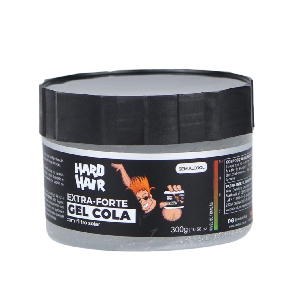 Gel Cola Hard Hair Extra Forte para o Cabelo 300g Shopee Brasil