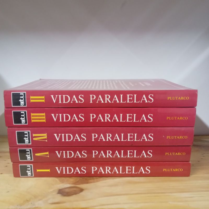 Vidas Paralelas Plutarco 5 Volumes Completo Shopee Brasil 2841