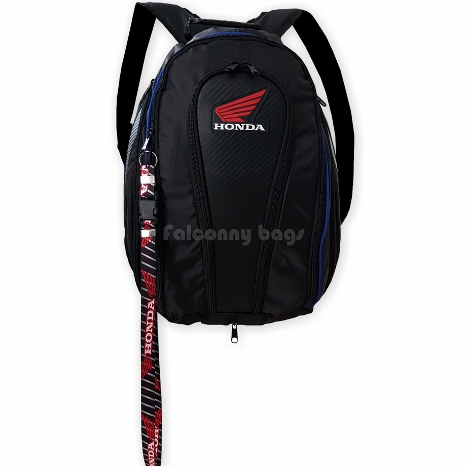 Mochila Esportiva Motoqueiro Com Capa De Chuva Impermeável Reforçada Honda 1° Linha