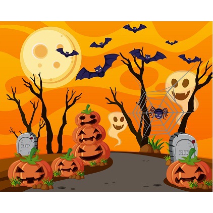 Painel Halloween Bruxa Assustadora Gigante Terror- 70x40