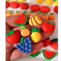 Confeitos Comestíveis Frutas banana maçã uva morango Frutinh