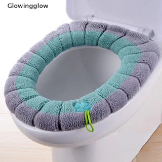 GLW 1Pcs Bathroom Toilet Seat Cover Soft Warmer Washable Mat Cover Pad Cushion Seat Glow