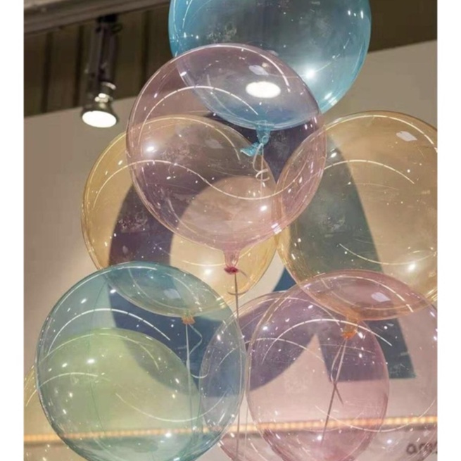 20 Balão Bubble Colorido Transparente Festa Decoração 18" - 45CM - Pronto Entrega em Oferta na Shopee