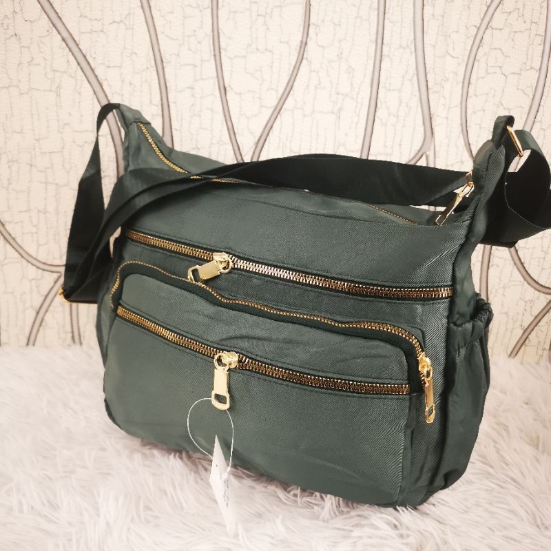 Bolsa feminina nylon transversal grande divisoria 3230 Shopee Brasil