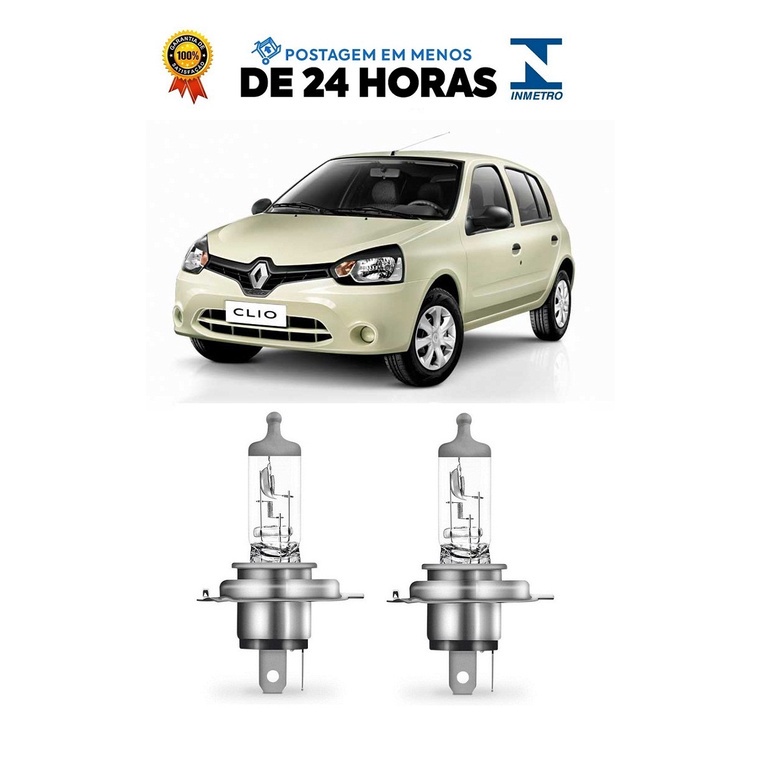 Par Lampada Farol Clio 2012 2012 2013 2014 2016 H4