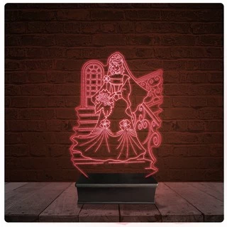 Abajur Luminária Acrílico Led - Princesa Escadas Julieta