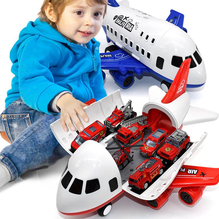 Brinquedo Kids Toy Car Veículo De Avião De Transporte De Grande Porte Com Caminhão De Liga Leve