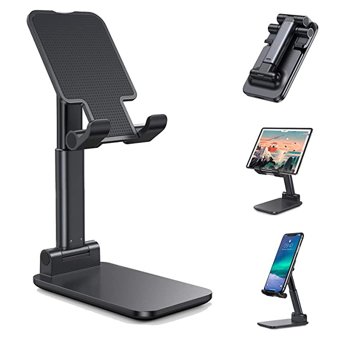 Suporte Para Celular E Tablet Dobrável Ajustável Apoio Mesa ( BLACK OITO )
