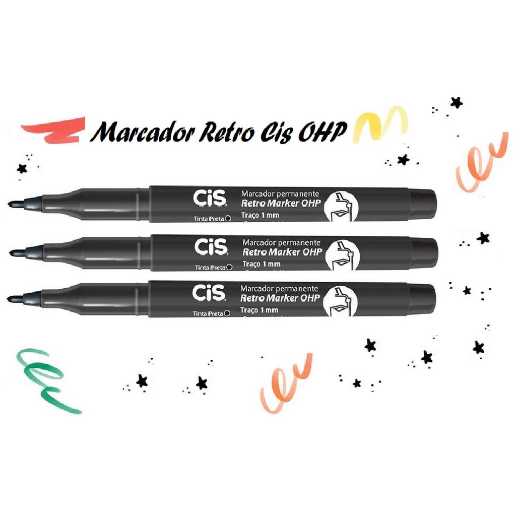 Caneta Marcador Retro Cis 1.0 - Kit C/ 3 PT