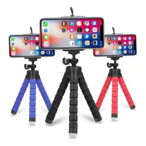 Mini Tripe Articulável Flexível Preto para Câmeras Celulares5
