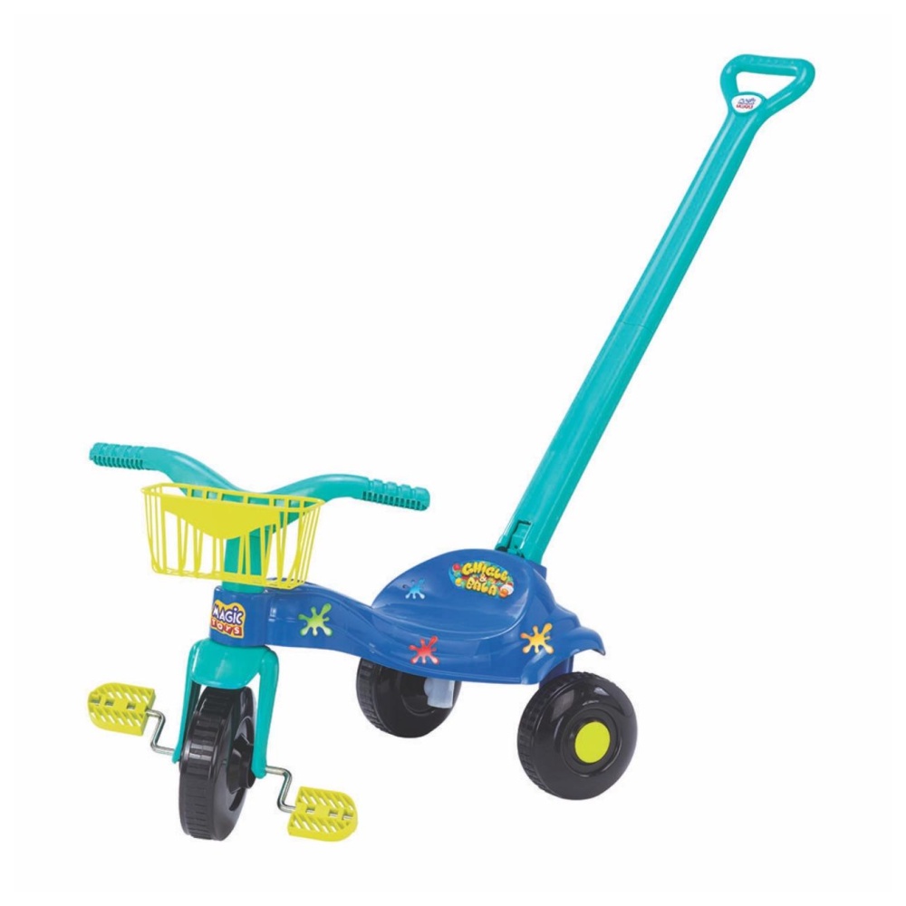 Ditudotem Triciclo Infantil Velotrol Bebe Motoca Roxo Brinquedo Menina Com  Cestinha Velocípede Motoquinha Magic Toys