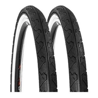 Par Pneu Kenda Aro 26x1.95 Slick Urbano Faixa Branca Bike