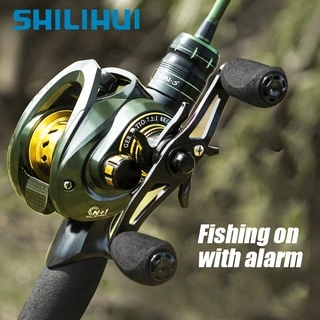 Carretilha De Pesca Com Alarme 6.3:1 8 Kg Max Arraste Metal Raso Jigging Arremesso Micro Ultraleve Fundição Enfrentar
