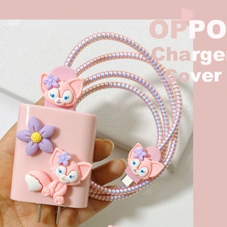 oppo 33W Reno 7z Tampa Do Carregador 18w Pink Cute Protetor Com Cabo De Vento TPU Compatível Para 5g/remalme 9 pro/a76 A52/A72