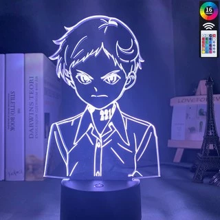 The Promised Neverland Emma Figure Lâmpada Led Noturna Jagermeister 16 Cores Sensor De Toque USB