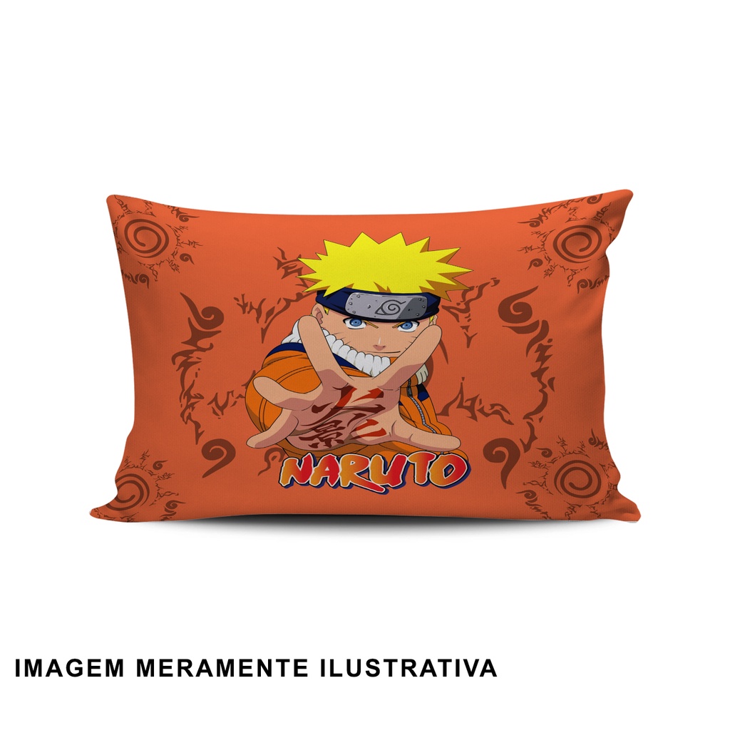 Almofada Naruto Jutsu Aldeia Da Folha Laranja 40x40 Oficial