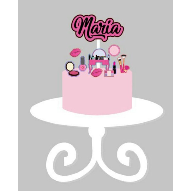 Bolo de Maquiagem, Como Fazer Bolo de Maquiagem, How To Make a Makeup  Cake