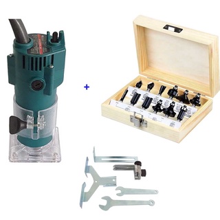Tupia Laminadora 650w Manual 6mm Madeira + Jogo de fresas 12 peças ENVIO IMEDIATO