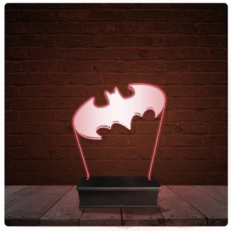 Abajur Luminária Acrílico Led - Batman Batsinal