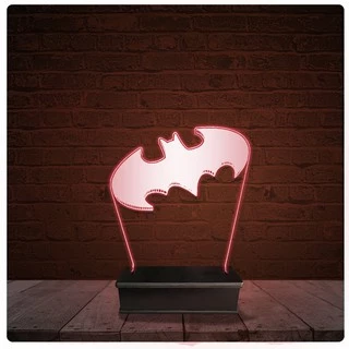 Abajur Luminária Acrílico Led - Batman Batsinal
