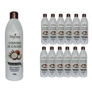 12 Ativador De Cachos Óleo De Coco 500ml Maycrene Atacado