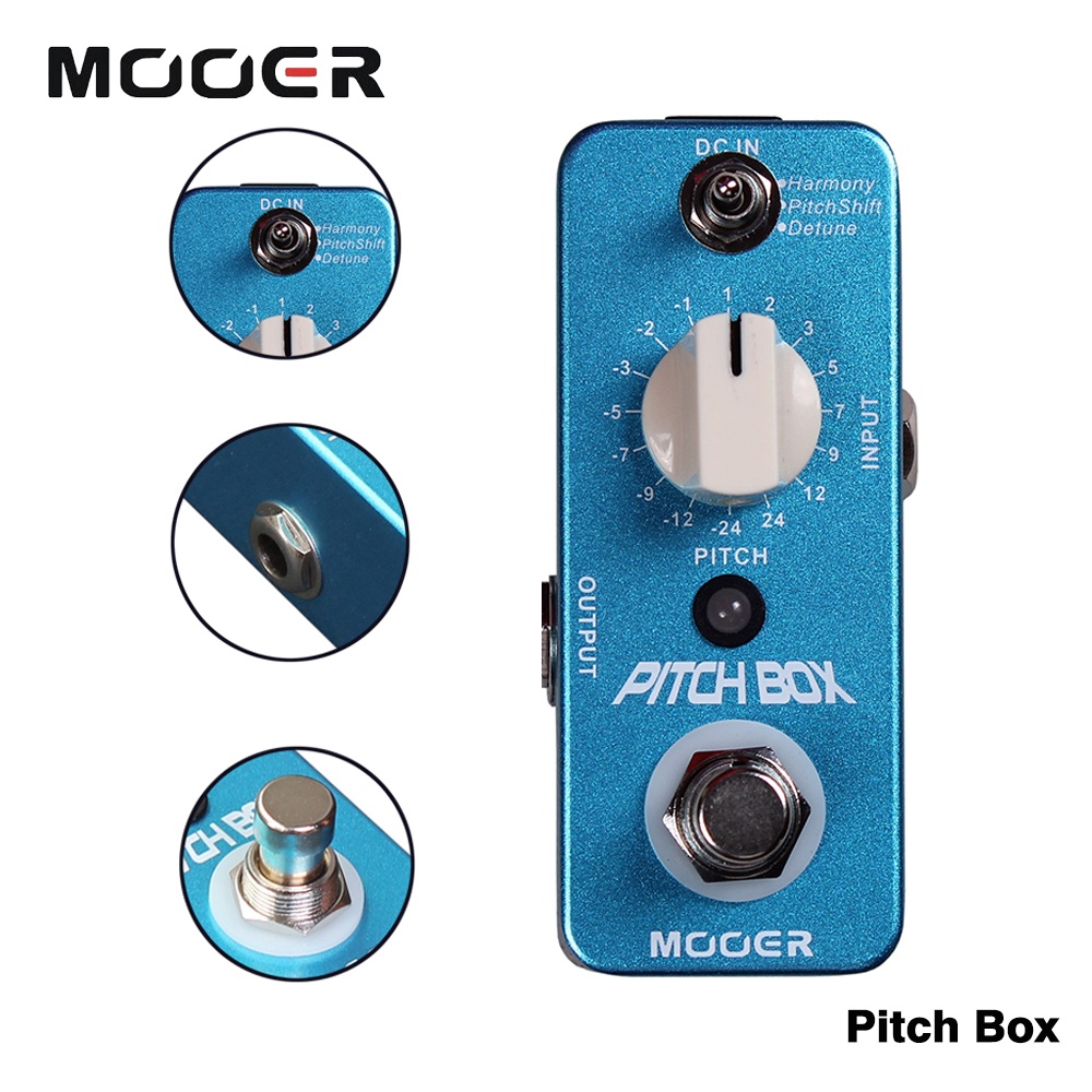 MOOER MPS1 Caixa De Passos Efeito De Violão Pedal Compacto Harmony Pitch Shift Detune