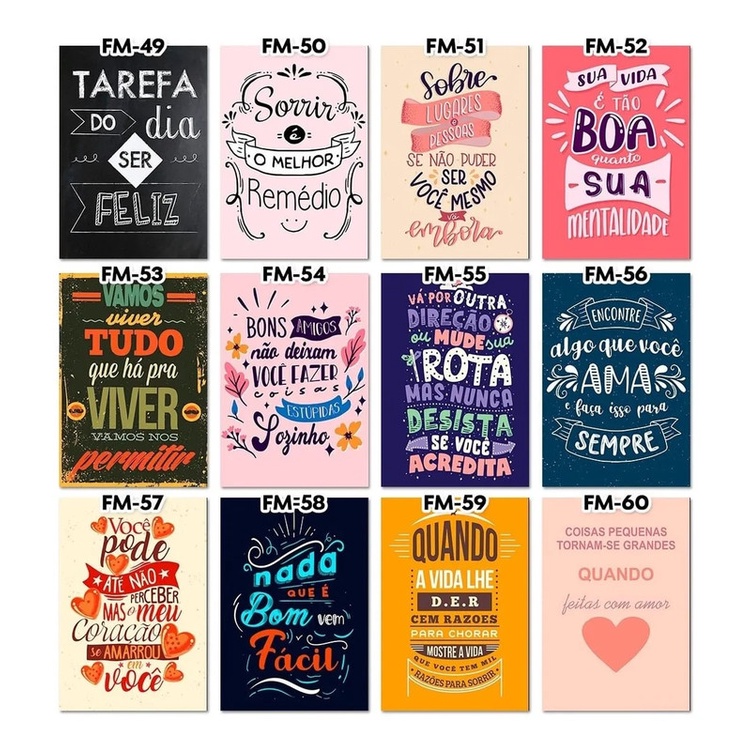 Kit Com 5 Plaquinhas Decorativas Frases Diversas Em Mdf Decoração ...