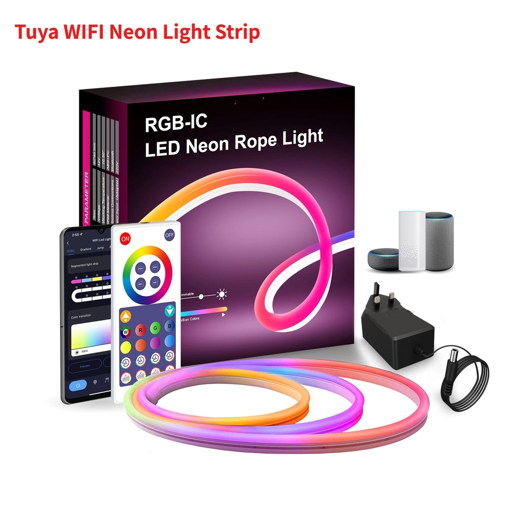 Barras de luz LED RGB inteligentes tuya wifi sincronização de música, para  jogos, pc, decoração de quarto, alexa e google home - FRETE GRÁTIS - MDT  Store