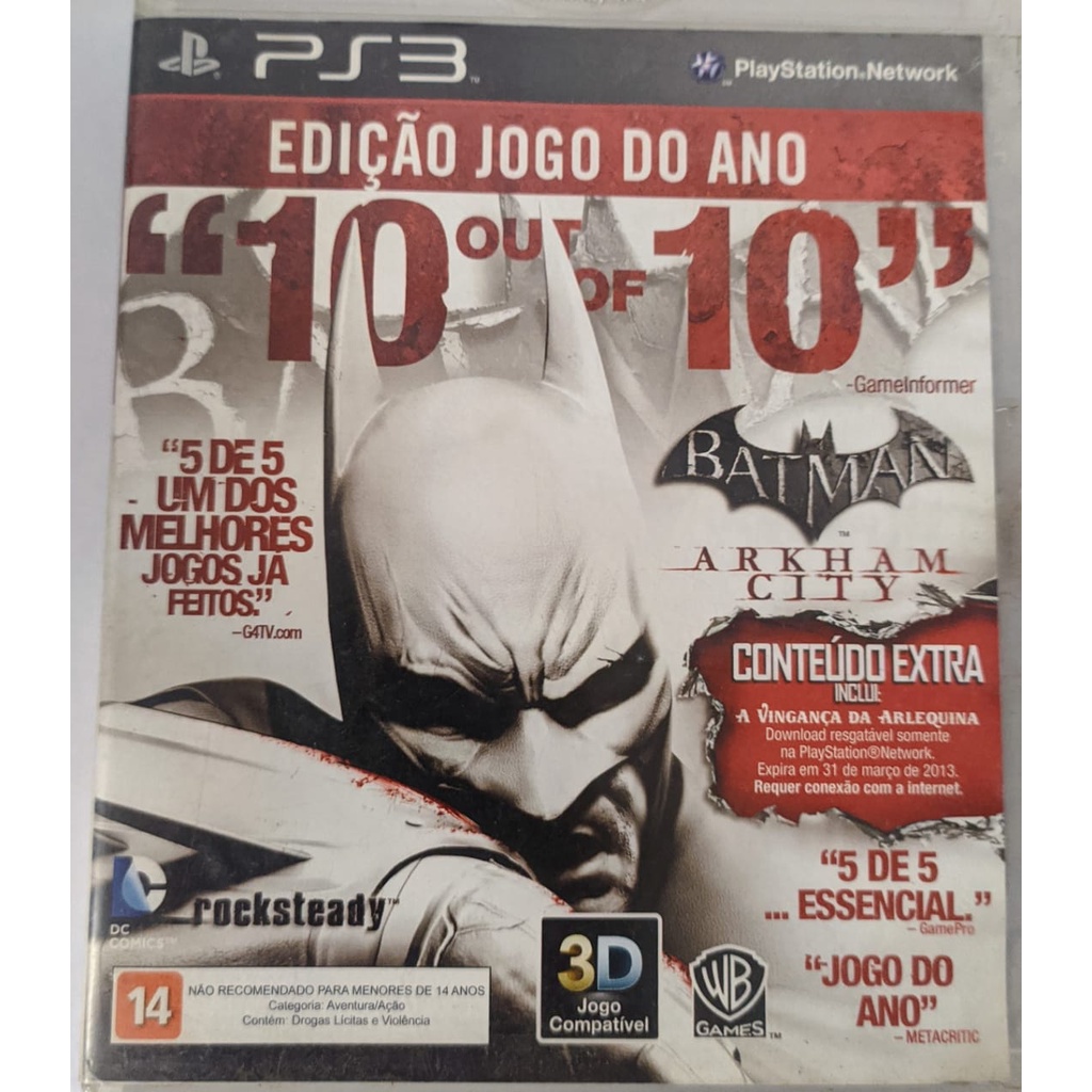 Jogo PS3 - Batman: Arkham Origins (Mídia Física) - FF Games - Videogames  Retrô