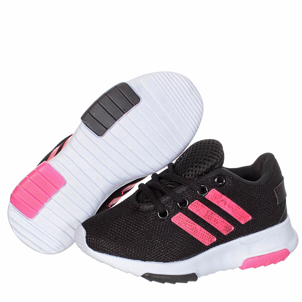 Tenis preto store com rosa infantil