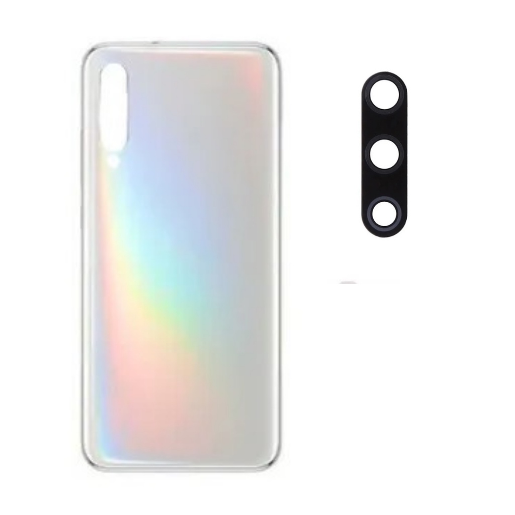 Tampa Traseira Compatível Xiaomi Mi A3 Branco + Lente