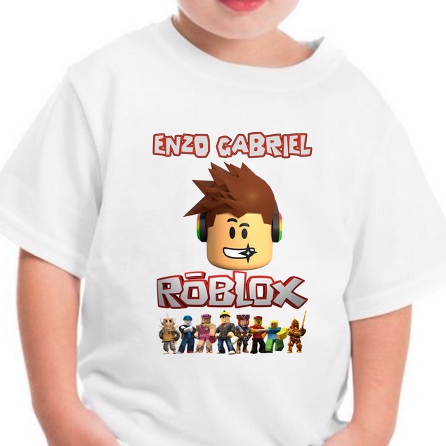 Camiseta Infantil Roblox Camisa Do Roblox Jogo Aniversário