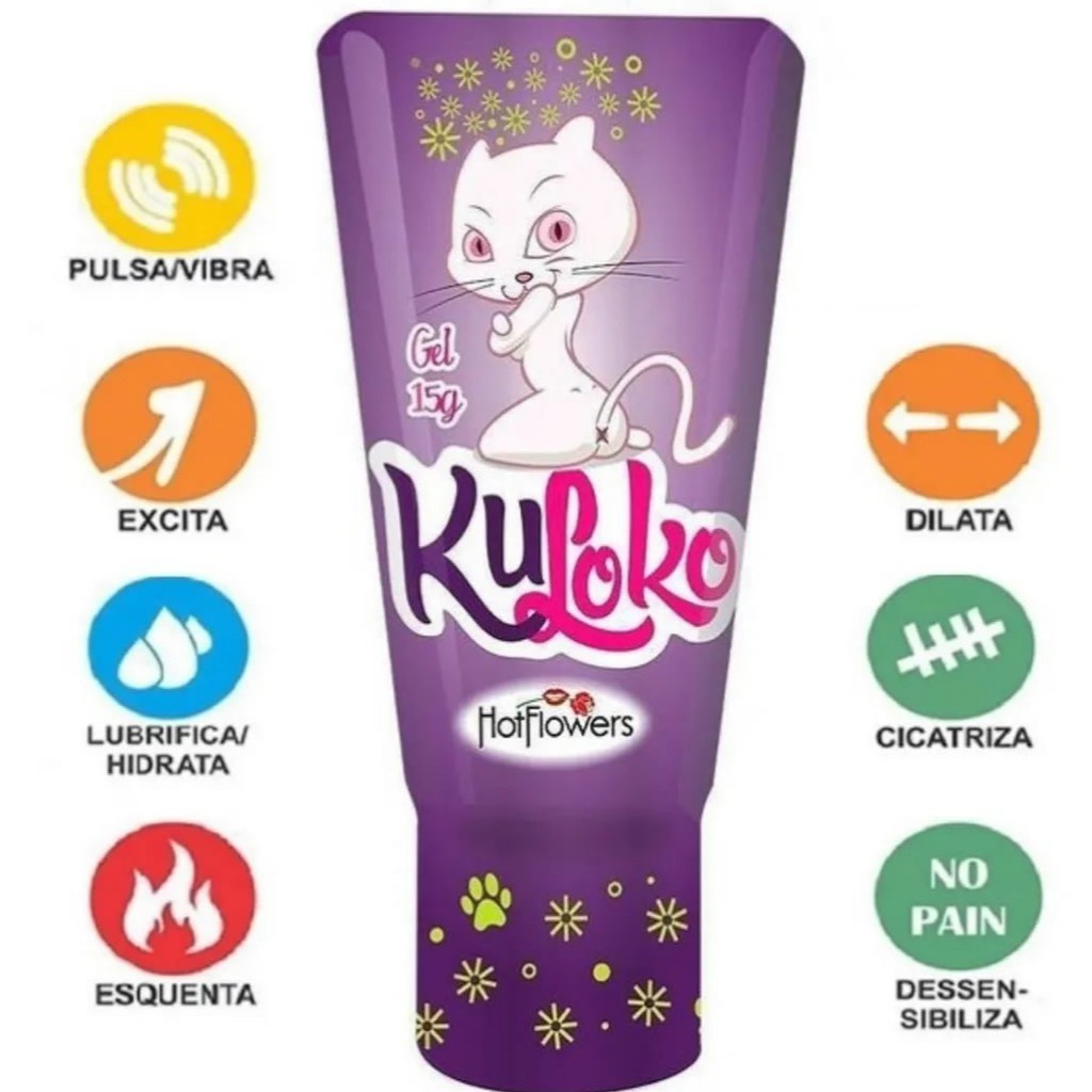 Kuloko Gel Lubrificante Íntimo Sexo Anal Hot Flowers Produtos Sexy