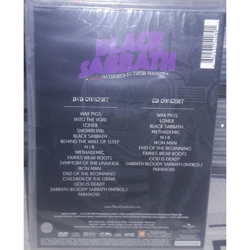 Dvd+cd-black Sabbath-live Gathered In Their Masses -novo Lacrado