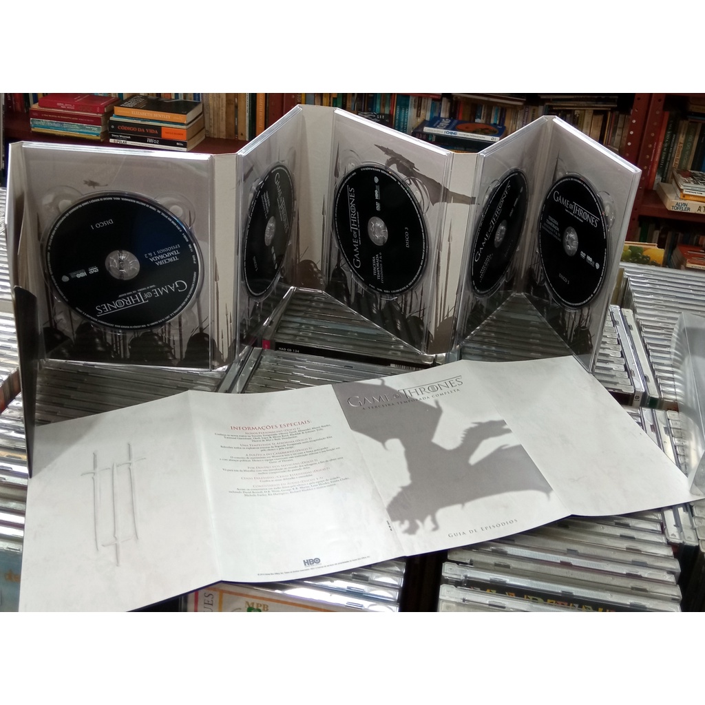 DVD GAME OF THRONES A TERCEIRA TEMPORADA (BOX COMPLETO ORIGINAL ...