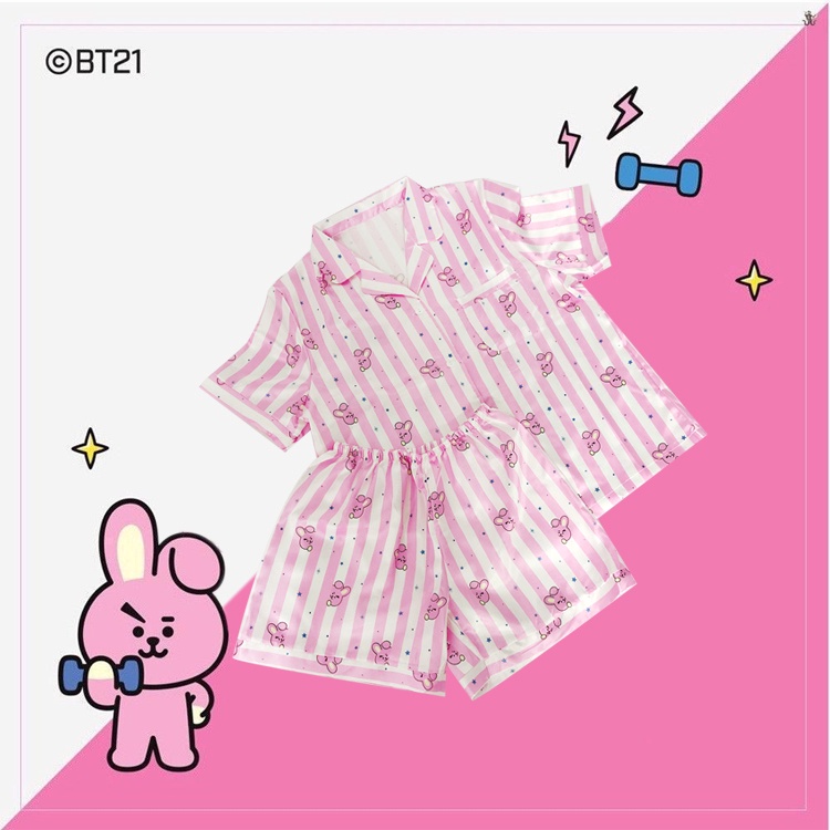 Bts21 Pijamas De Bt21 Para Mujer Bt21 Pijama Camisola Bts Para