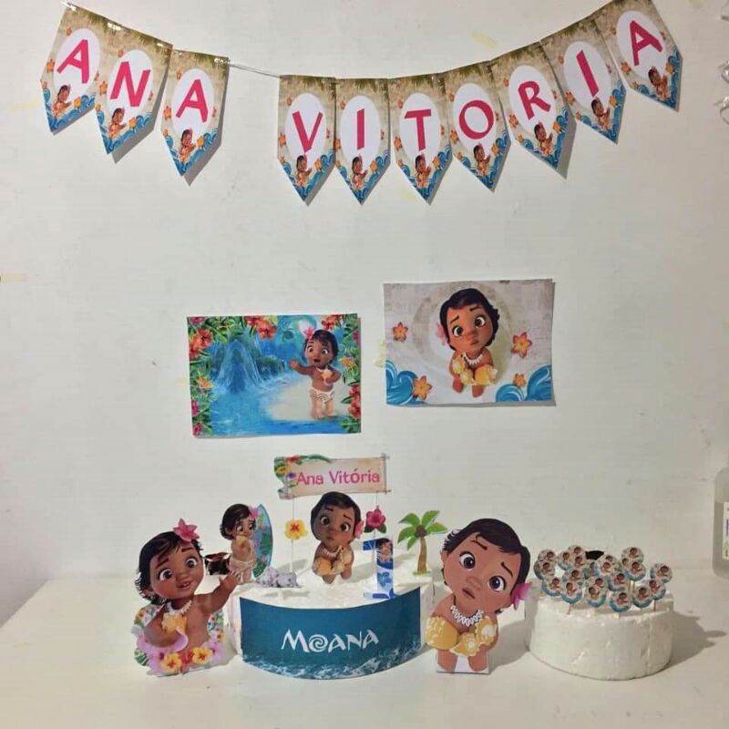 MESVERSARIO Alana 3 meses - tema MOANA baby