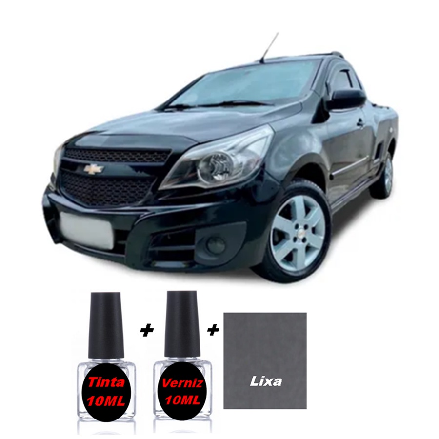 Tinta Tira Risco Gm Preto Liszt kit Tinta + Verniz + Lixa + Pincel 10ml ...