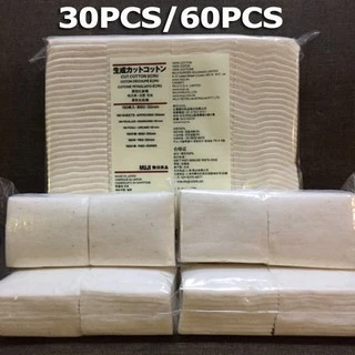 [ORIGINAL] Muji Algodão Orgânico Não Alvejado Saudável Re-Package 30pcs/60pcs