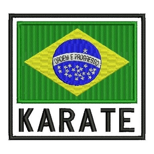 Karatê bandeira Brasil patch bordado passar a ferro costurar