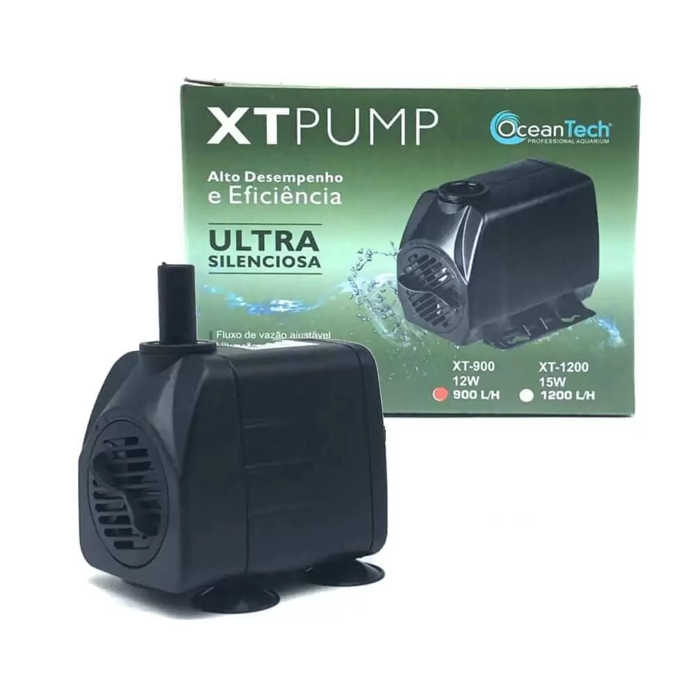Bomba Submersa XT Ocean Tech 900 Lt/h. Bomba de Recalque P/ Aquários, Bebedouros, Climatizadores, Lagos e Fontes