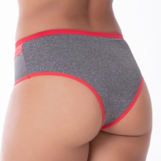 Kit 4 Calcinhas Mescla Cintura Alta Feminina Conforto Forro 100% Algodão Aline