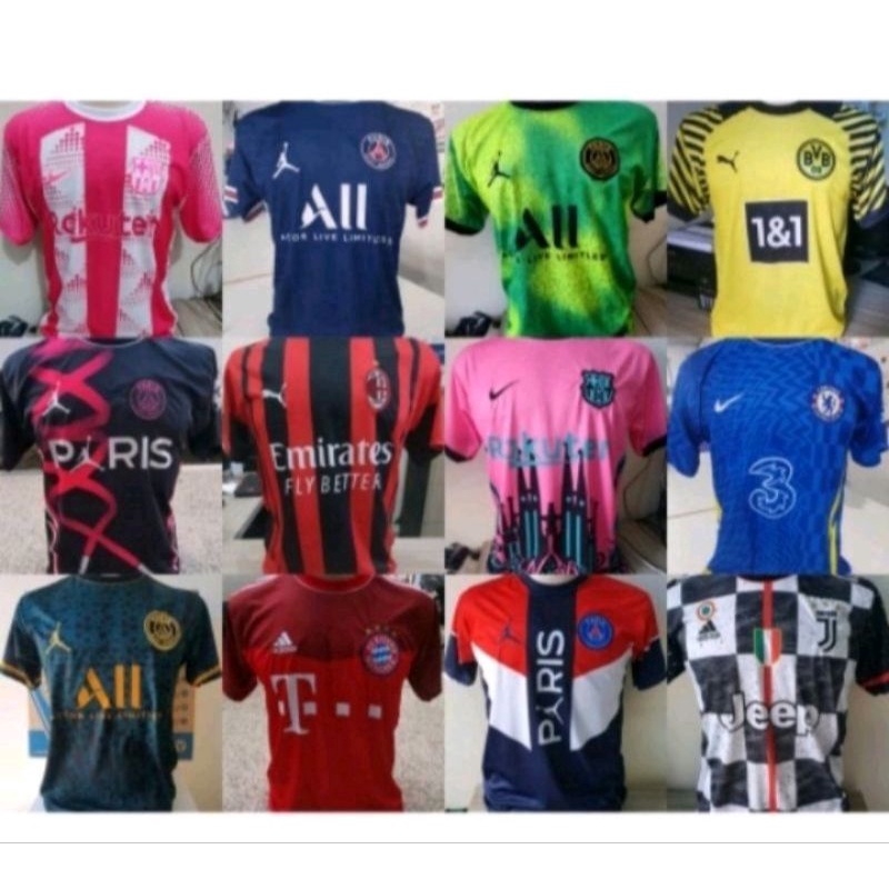 Kit De 50 Camisas De Times Nacionais E Internacionais | Shopee Brasil